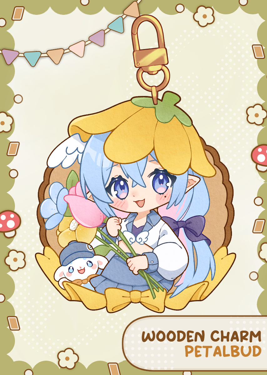 Camp Waywool - Petalbud Wooden Keychain - dearNinette