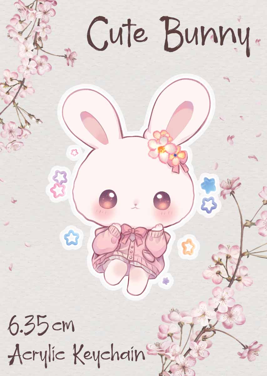 Cute Bunny Keychain - Miyu