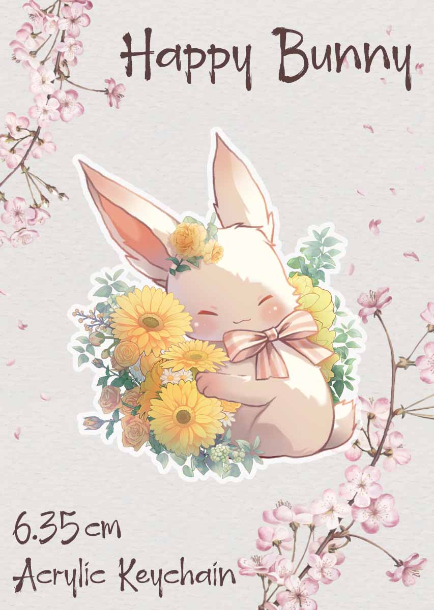 Happy Bunny Keychain - Miyu