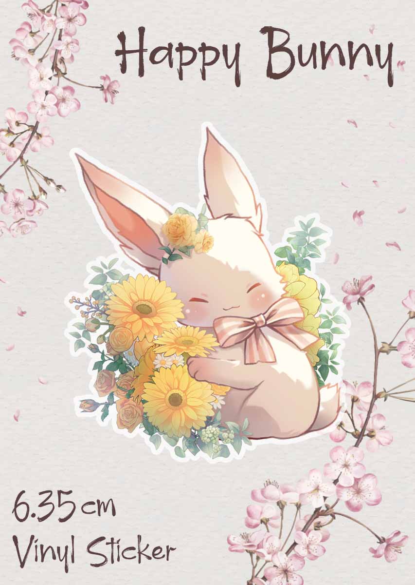 Happy Bunny Sticker - Miyu