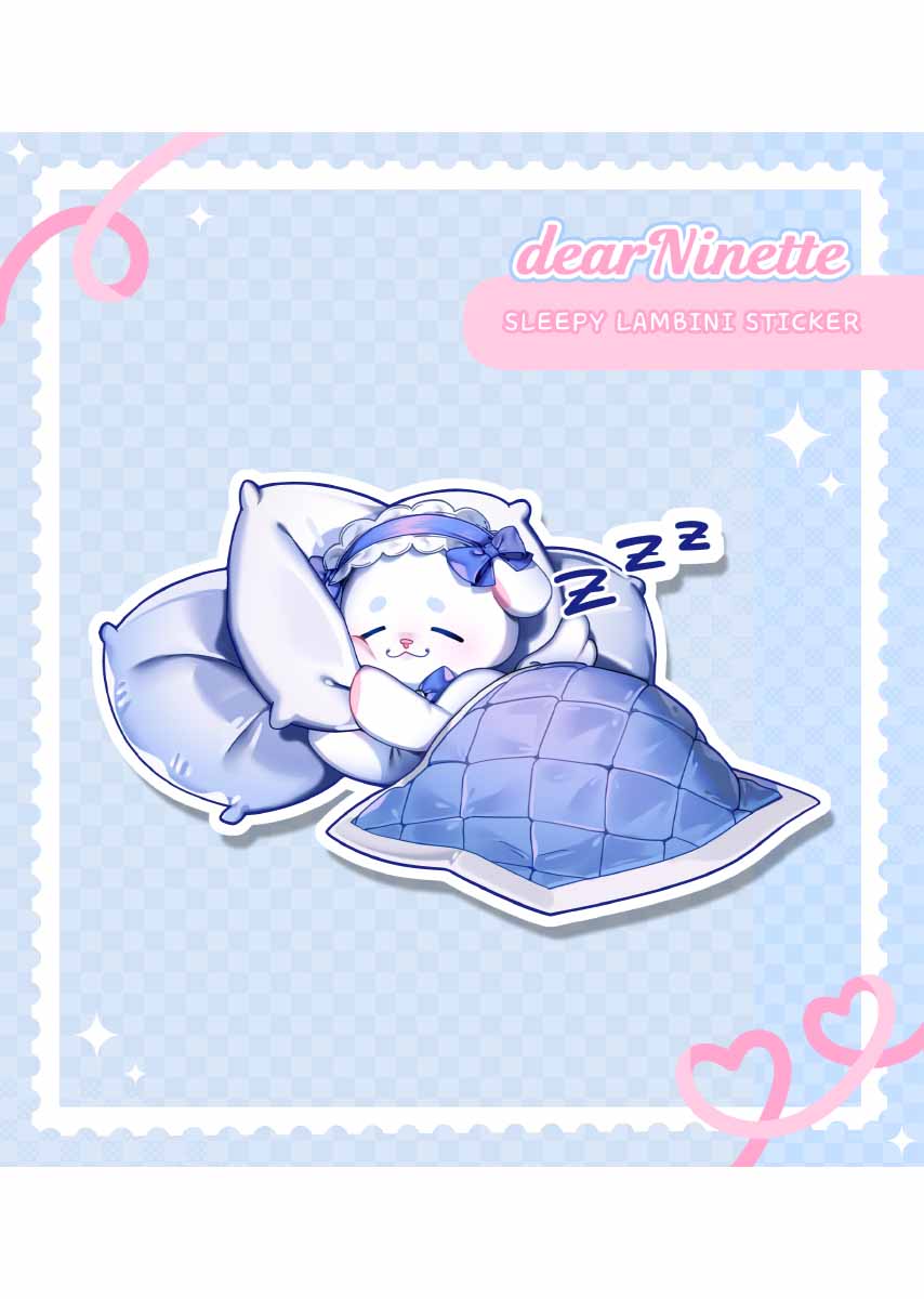 Sleepy Lambini Sticker - dearNinette