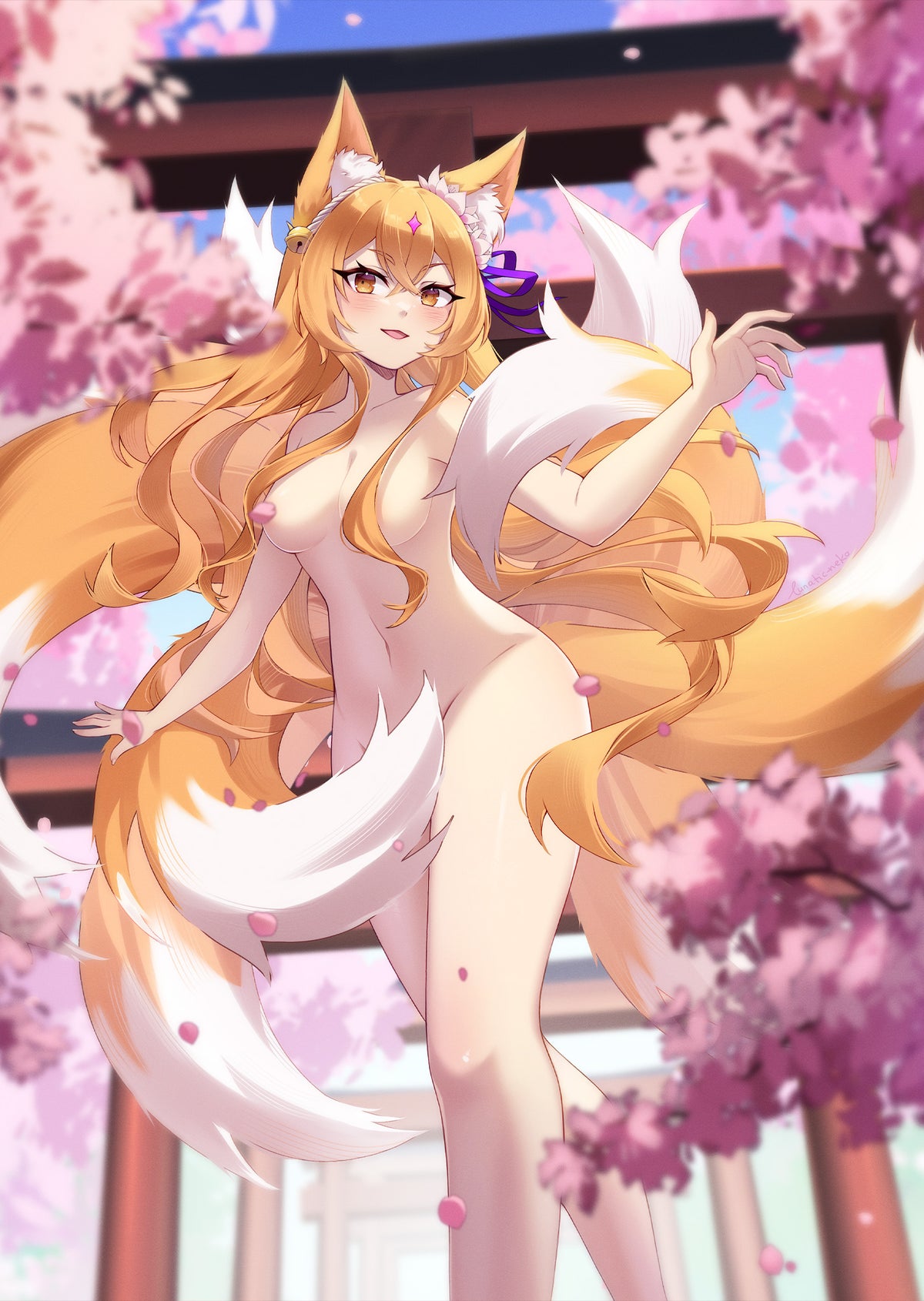 Blossoms in the Wind - by Runeko