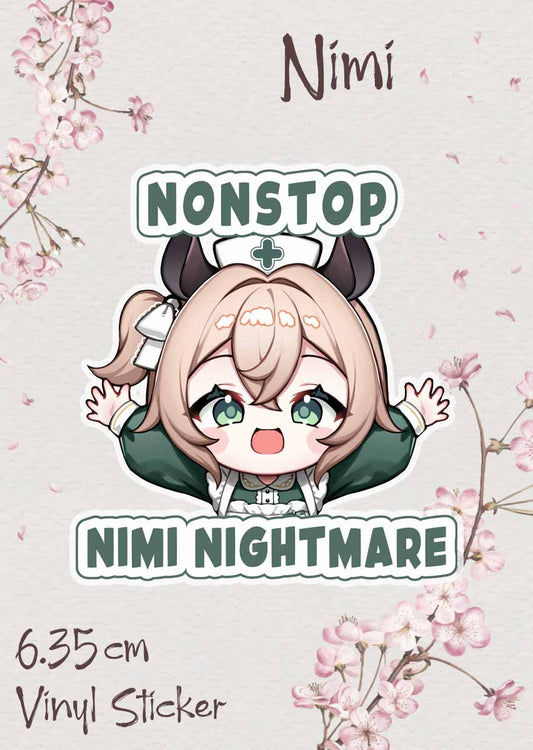 Nonstop Nimi Nightmare Sticker - beescuit