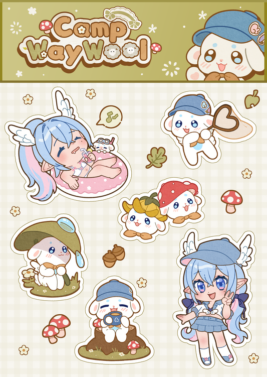 Camp Waywool - Sticker Sheet - dearNinette [PRE-ORDER]
