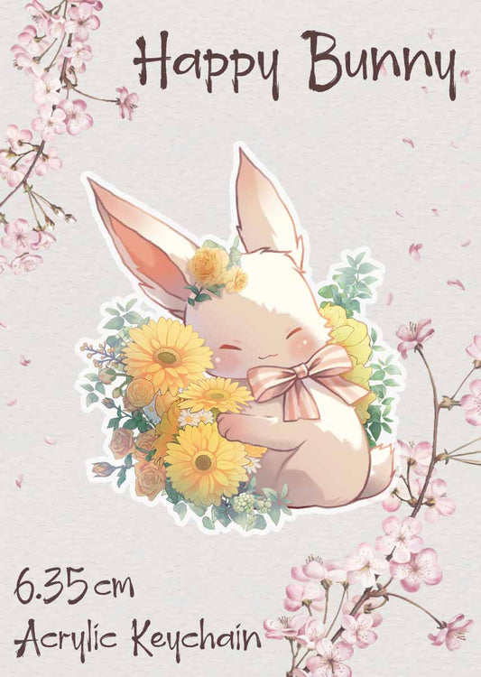 Happy Bunny Keychain - Miyu