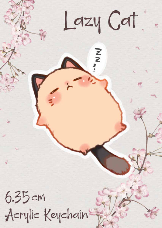 Lazy Cat Keychain - Miyu