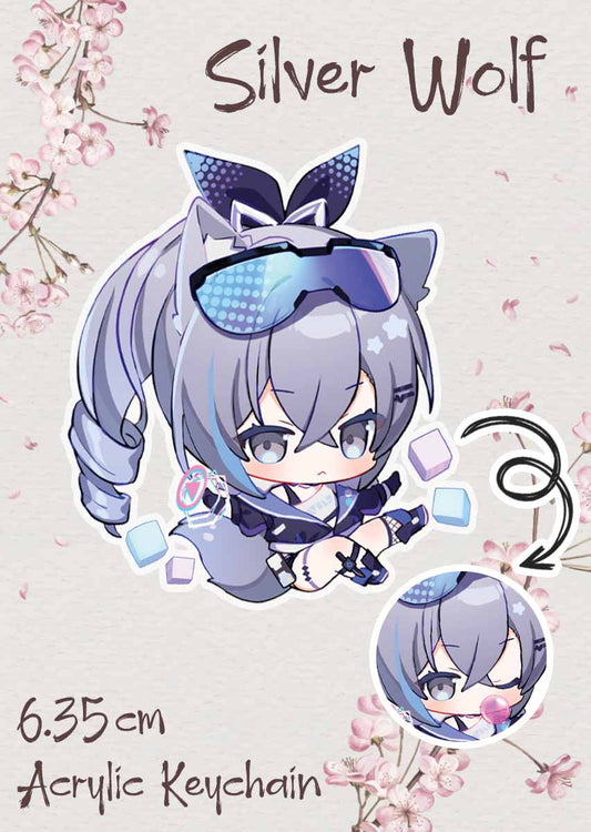 Silver Wolf Keychain - shouu